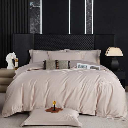 梦沁园 恒源祥彩羊+100支长绒棉四件套石蓝）200*230CM 1DB23317【鲜享5.0】 商品图1