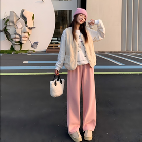 Beau Muse小暖炉加绒加厚阔腿卫裤 I 高含棉量 亲肤保暖 百搭显瘦 7色可选【爆单3-5天发货】