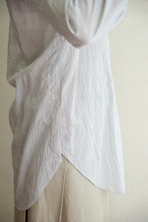 Studio nicholson倒褶开衩衬衣 商品图1