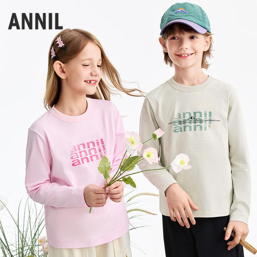 男女童圆领长袖针织衫春季新款安奈儿童装EM611568 商品图2