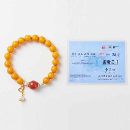 蜜蜡南红单圈手串 商品图6