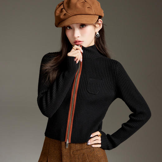 SHS2295 2025冬装新款女装开衫长袖女针织衫打底衫女上衣 商品图1