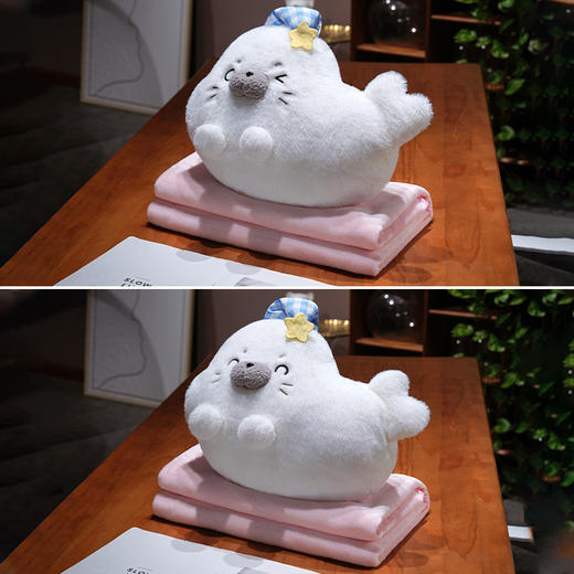 自然醒萌萌海豹三用抱枕毯QYL 商品图6