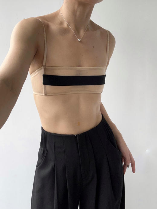 Her Senses｜重构 12B160NN 弧线网纱拼接1/2文胸  [ 黑BK01 ] 商品图0