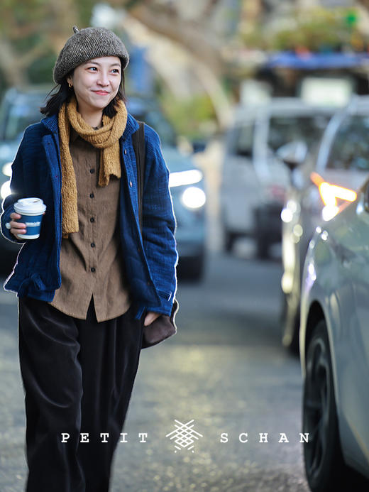 PETIT SCHAN小闪 CLO#971 Snug-Fitting Coat 小袄子 进口双层色织3M黑科技高效暖绒短款棉服外套 商品图4