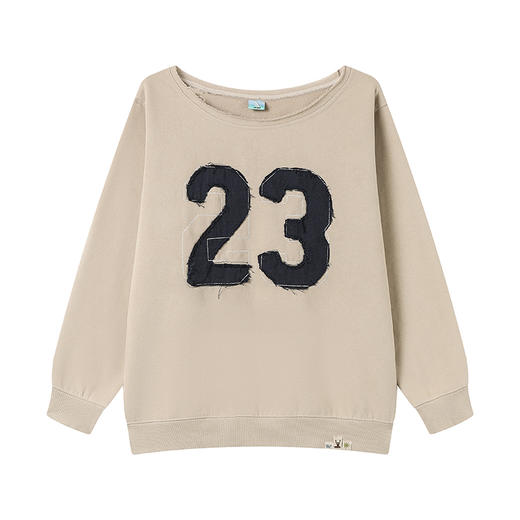 CryingCenter 斜肩加绒做旧宽松号码卫衣 哭喊中心 商品图6