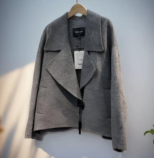 水淼2025冬新款休闲气质百搭双面呢1745 商品图1