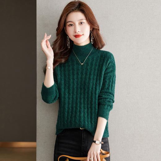 SC20-1659-158 冬季毛衣女短款高领内搭女士毛线衣2025新款高级感上衣厚打底衫 商品图0