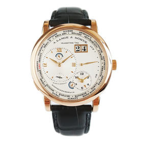 【95新】A. Lange & Söhne 朗格116.032手动机械机芯大日历、世界时、动力储备显示、昼夜显示42MM（男款）LANGE 1系列18K玫瑰金141125MC01