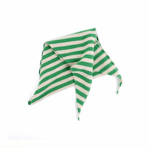 JO GORDON Stripe Triangle Neckerchief 羊羔毛彩色条纹三角围巾 商品图2