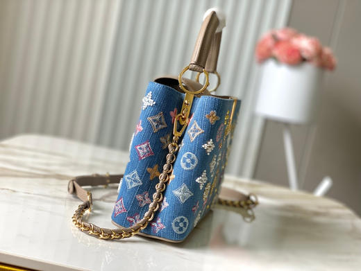 秋冬特惠💰1780 渠道级LV 新品 te级LV 动态芯片 M12947/M48865淡咖丹宁花朵刺绣款 商品图1