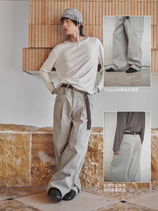 共和GongheRepub/GH24047/「白胡椒」单褶直筒裤 商品图2