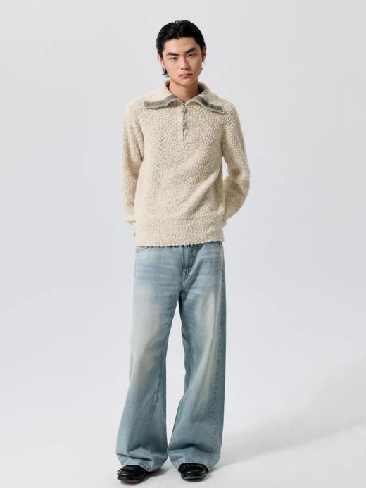 Simple Project/M25266/“羔羊”拉链高领高山指挥毛衣 商品图2