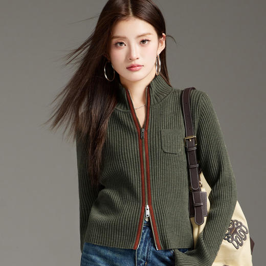 SHS2295 2025冬装新款女装开衫长袖女针织衫打底衫女上衣 商品图2