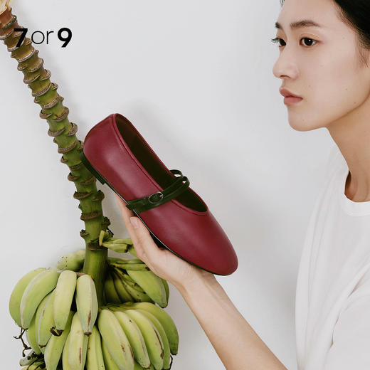 7or9芭蕾玛丽珍平底鞋26年春款红豆松包 商品图1