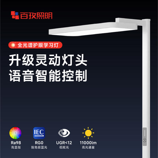 【常青藤爸爸专属链接】百孜落地护眼灯儿童学习专用护眼大路灯立式全光谱护眼台灯 商品图0