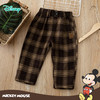 迪士尼男童冬款格子加绒长裤XD4DK029 商品缩略图4