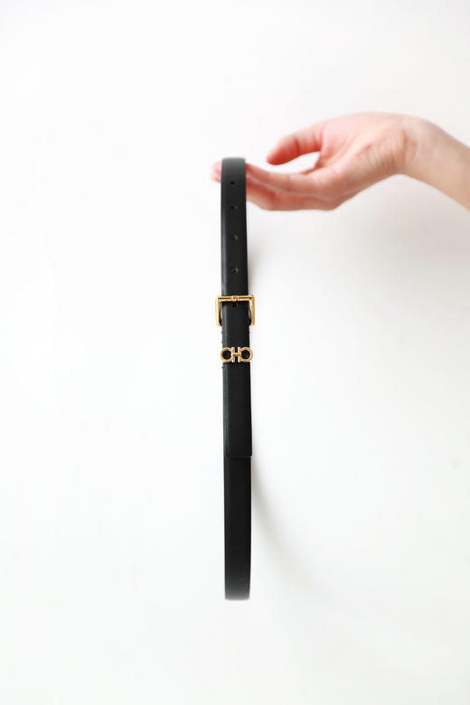 天然牛皮腰带，出口意大利。法式复古风金属五金固定皮带C112488 商品图4