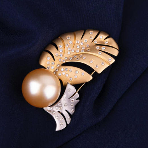 「一叶之间」金珍珠胸针吊坠两用款 商品图0