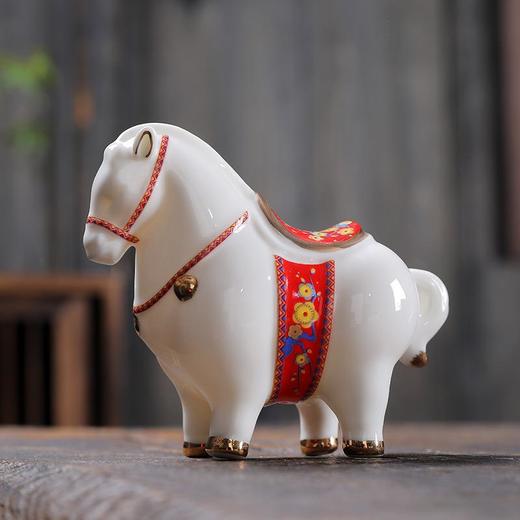 【皆是黑马·马到成功陶瓷马摆件】小唐马绿马黑马升迁玄关办公室桌面装饰品 商品图0