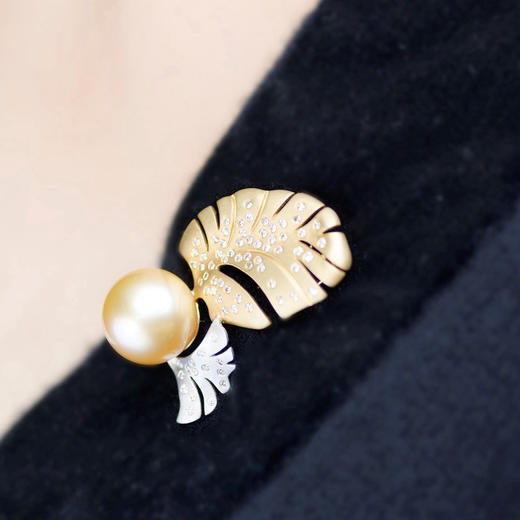 「一叶之间」金珍珠胸针吊坠两用款 商品图1