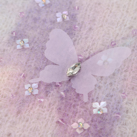 QH604斯尔丽25新款松弛慵懒甜美软糯立体花显瘦廓形上衣 商品图5