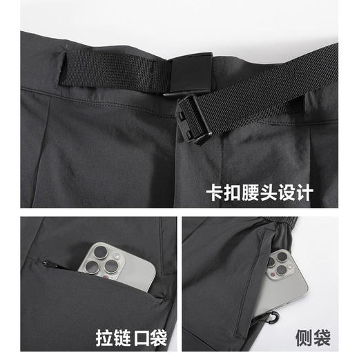 跃牌【跃LEAP-ACTIVE】四面弹防泼水登山速干冲锋裤 卡扣直筒多口袋机能工装裤L52144 商品图2