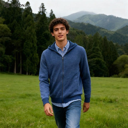 波顿男士开胸拉链外套MU723518 商品图1