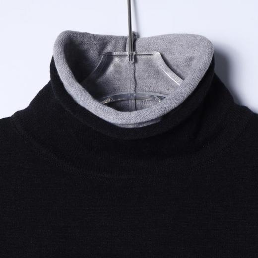 51181SDSA男士秋冬新款痞帅男装潮牌撞色立领毛衣百搭时尚简约针织衫 商品图2