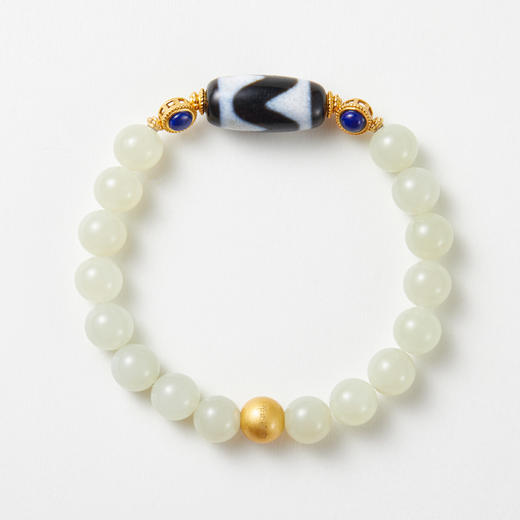 和田玉天珠单圈手串 商品图0