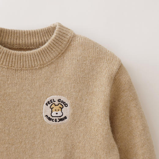 马克珍妮男童轻盈温暖绵羊毛针织衫2025年秋冬新款551886 商品图3