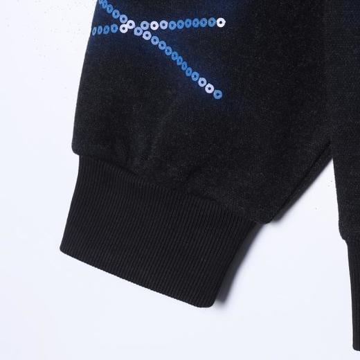 52025SDSA男士秋冬新款痞帅男装韩版晕染撞色亮片圆领卫衣时尚宽松上衣 商品图4