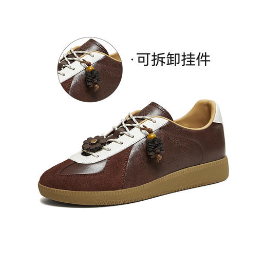 【云粉节】BF楼百思图2026春新款真皮厚底德训鞋板鞋休闲运动鞋女鞋UZU01AM6 吊牌价899.现价450 商品图5