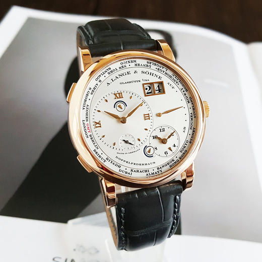 【95新】A. Lange & Söhne 朗格116.032手动机械机芯大日历、世界时、动力储备显示、昼夜显示42MM（男款）LANGE 1系列18K玫瑰金141125MC01 商品图2