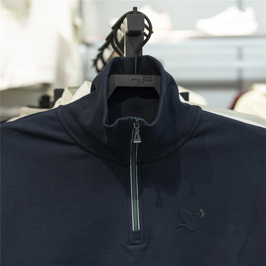 安踏卫衣女子2025秋季新款半拉链套头针织短款运动上衣162538711 商品图1