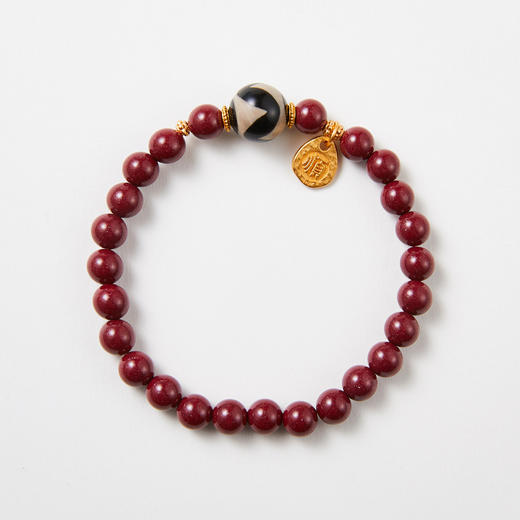 朱砂天珠单圈手链 商品图0