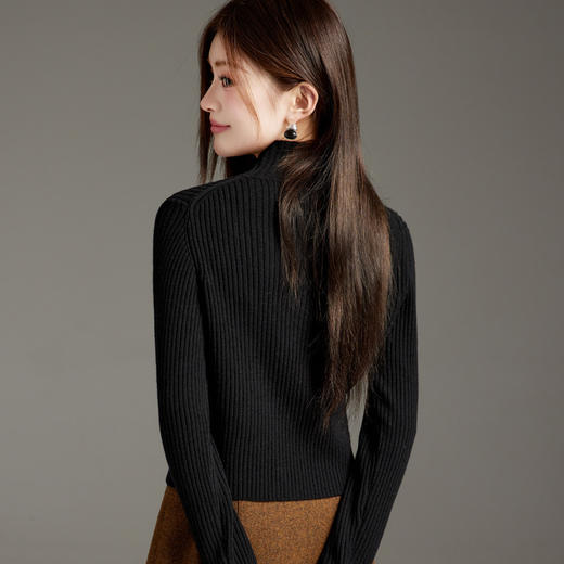 SHS2295 2025冬装新款女装开衫长袖女针织衫打底衫女上衣 商品图3