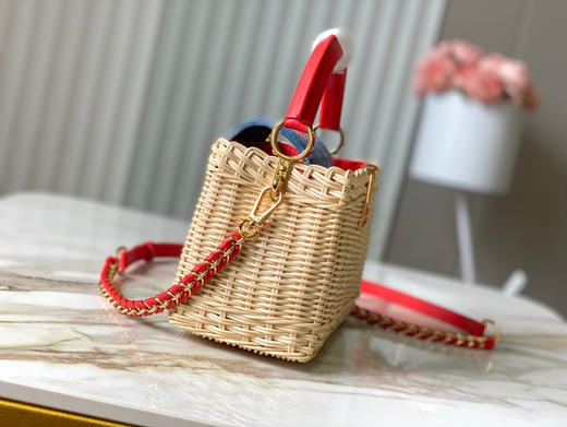 秋冬特惠💰1650 渠道级LV 新品 te级LV 动态芯片 LV X TM CAPUCINES 手袋 M14295/M48865红色樱桃竹篮 本款Capucines手袋 商品图1