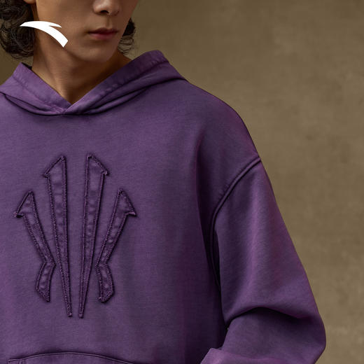【HélàStyled欧文秀款】安踏潮流美式卫衣男女款帽衫172541710 商品图3