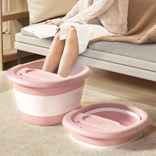 【恒温加持❗️缓解脚部疲劳】新款泡脚桶可折叠家用便携式按摩泡脚盆加厚过小腿足浴洗脚盆养生。ja 商品图3