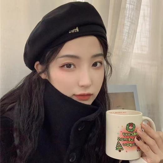 丁摩 贝雷帽女秋冬韩版显脸小棕色潮文艺蓓蕾帽子5ZF-126810 商品图1
