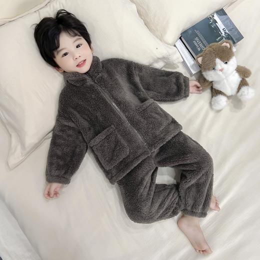 行走小太阳【儿童睡衣秋冬男童家居服珊瑚绒】冬季加绒加厚2026新款小男孩居家服 商品图1