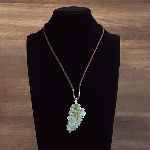 【天然正品】A货翡翠天然无杂裂冰种凤凰造型翡翠（幸福、尊贵）吊坠项链61.8*33.6*6..3MM（皆取最大值）女士131125NJM37 商品图7