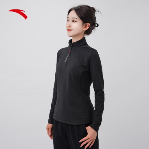 安踏秋季新款女子修身显瘦流光风透气高领长袖162547401RN 商品图3