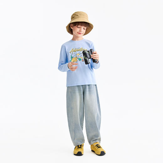 男童圆领长袖针织衫春季新款安奈儿童装EB611560 商品图3