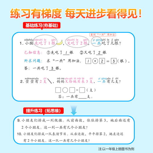 【1-6年级数学思维训练】每天10分钟晚练应用题   一二三四五六年级上册 商品图4