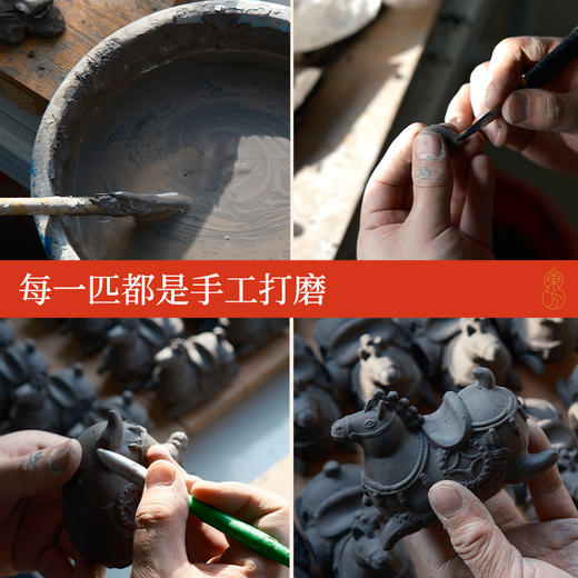 自然造物马年唐三彩冰箱贴陶瓷磁吸马上来财新年摆件生日礼物文创 商品图4