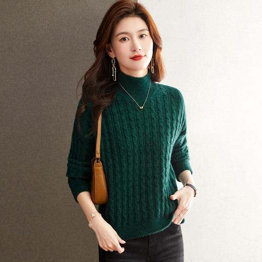 SC20-1659-158 冬季毛衣女短款高领内搭女士毛线衣2025新款高级感上衣厚打底衫 商品图2