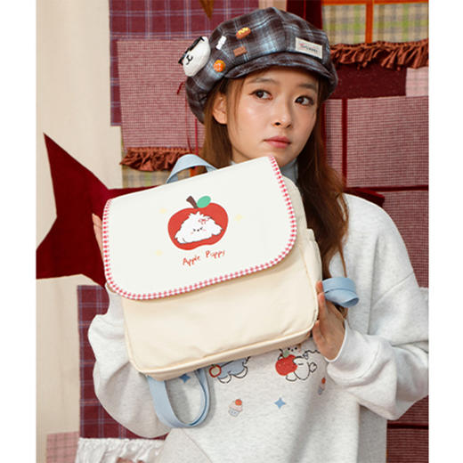 外出通勤时尚百搭卷毛小狗苹果双肩包-纪念日百货门店同款167493311 商品图1