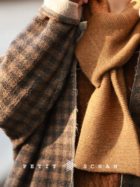 PETIT SCHAN小闪 ACC#048 Maple Syrup 枫糖 羊绒羊毛牦牛绒彩点纱围巾